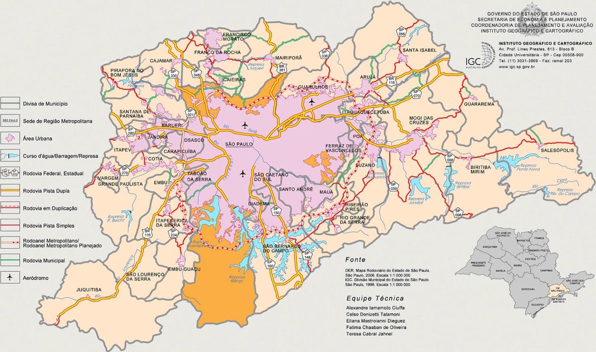 ನಕ್ಷೆ ಛಾಯಾಚಿತ್ರ ಮಹಾನ್ ಸಾವೊ ಪಾಲೊ