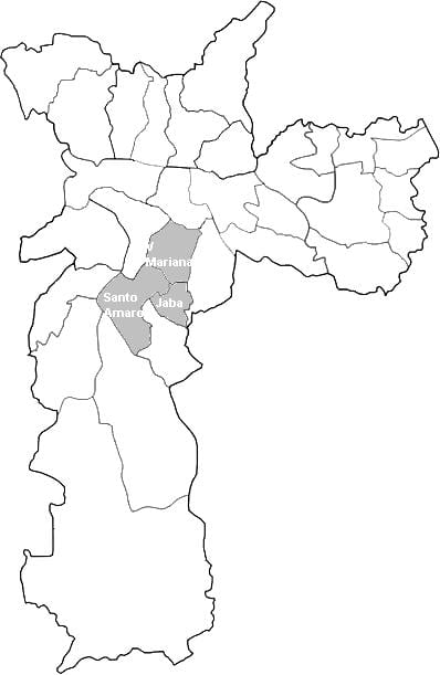 ನಕ್ಷೆ ವಲಯ Centro-Sul ಸಾವೊ ಪಾಲೊ