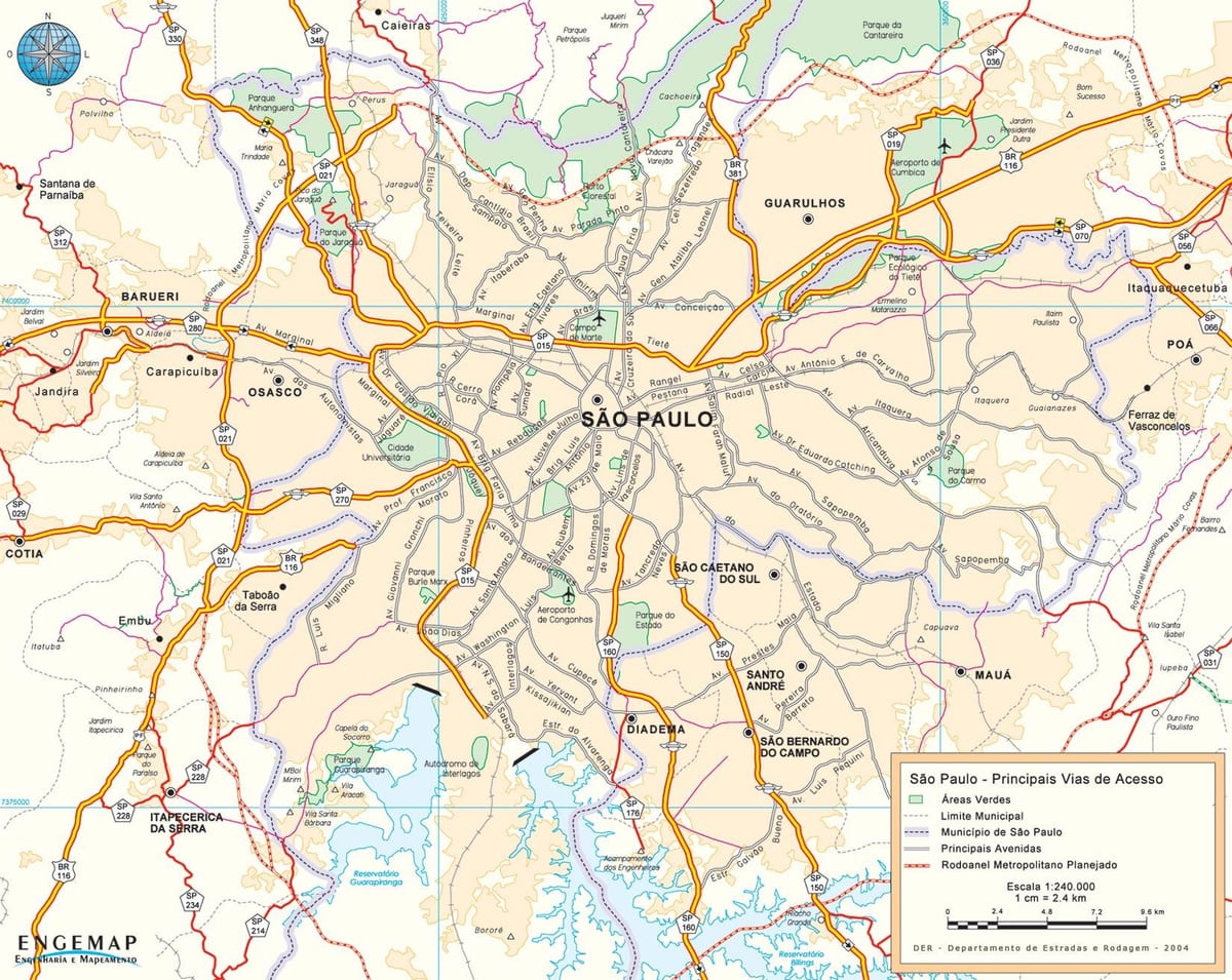 ಮ್ಯಾಪ್ ಆಫ್ ಸಾವೊ ಪಾಲೊ ವಿಮಾನ