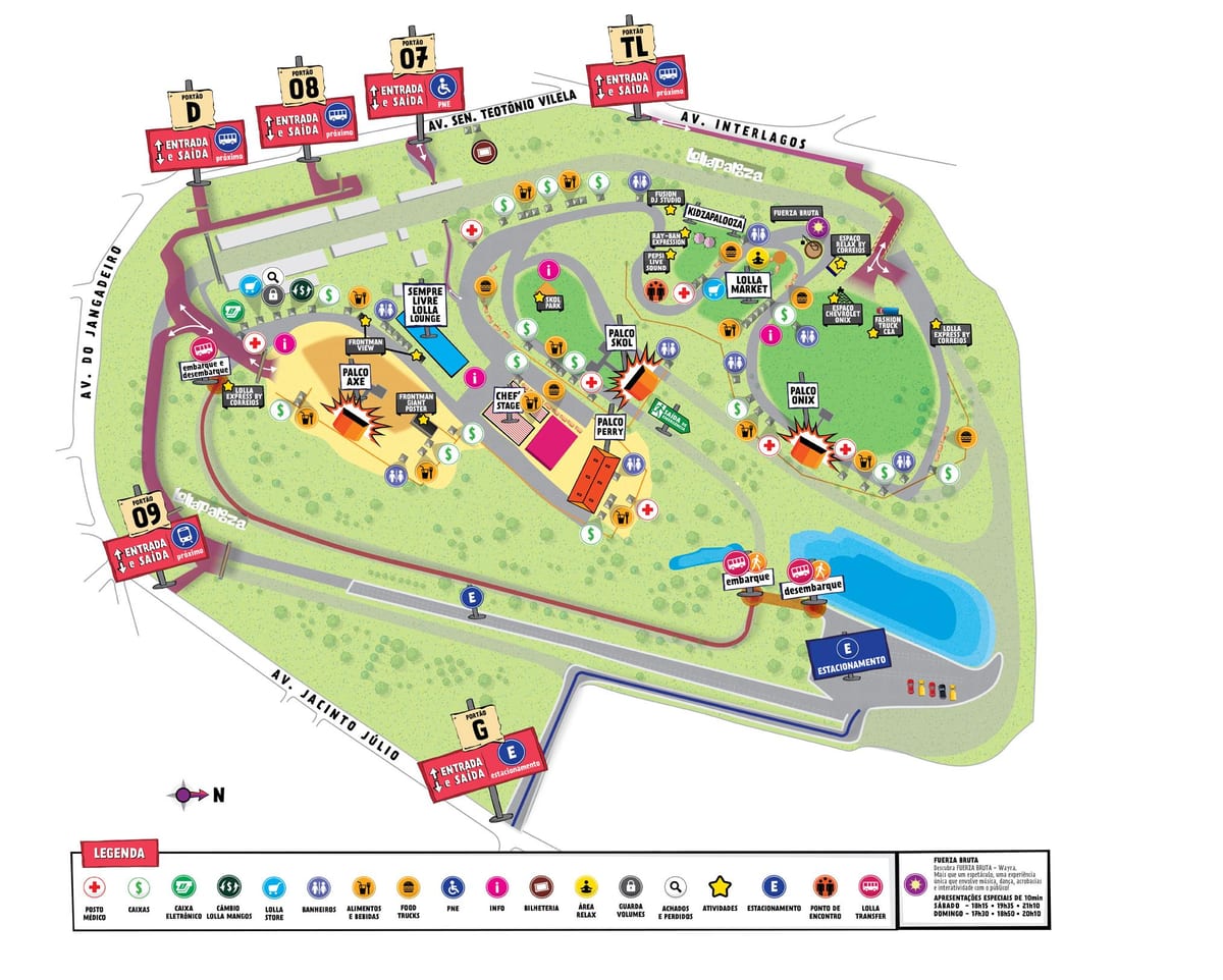 ಮ್ಯಾಪ್ ಆಫ್ ಸಾವೊ ಪಾಲೊ lollapalooza
