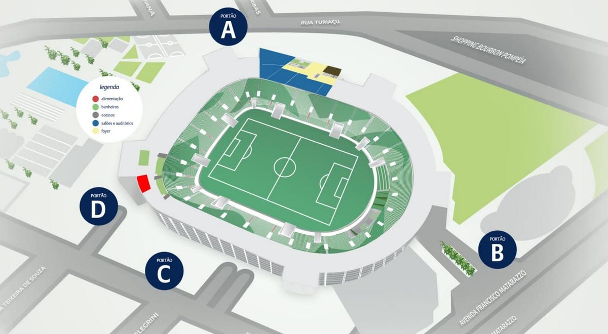 ನಕ್ಷೆ Allianz Parque - ಮಟ್ಟ 1