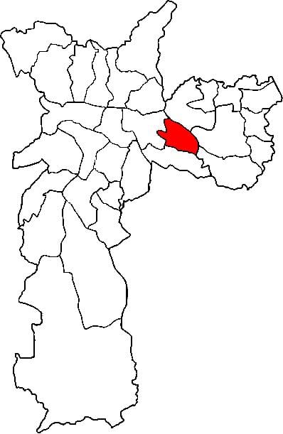 ನಕ್ಷೆ Aricanduva-Vila Formosa ಉಪ-ಪ್ರಿಫೆಕ್ಚರ್ ಸಾವೊ ಪಾಲೊ
