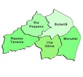 ನಕ್ಷೆ Butantã ಉಪ-ಪ್ರಿಫೆಕ್ಚರ್