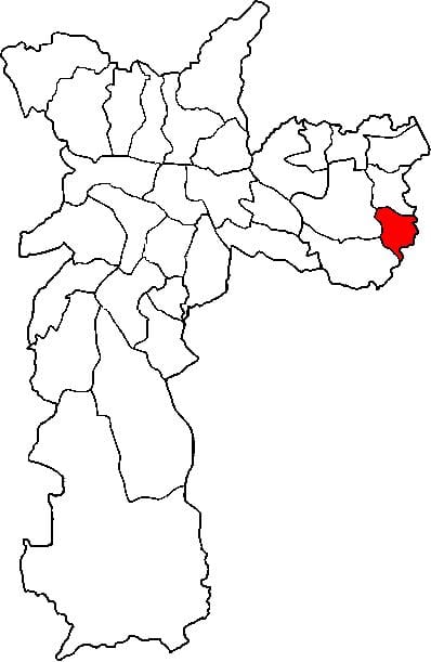 ನಕ್ಷೆ Cidade ತಿರದೆಂತೆಸ್ ಅತ್ಯುನ್ನತ ಗೌರವಾರ್ಥ ಜಿಲ್ಲೆ