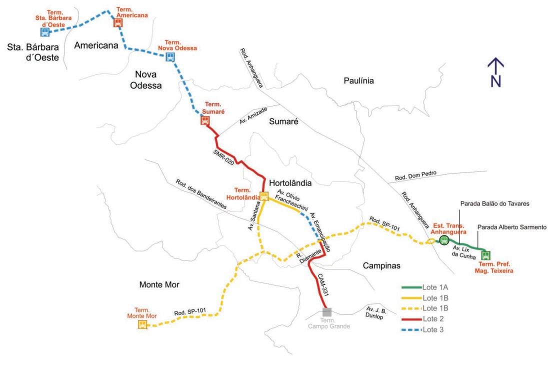 ನಕ್ಷೆ corredor metropolitano Noroeste