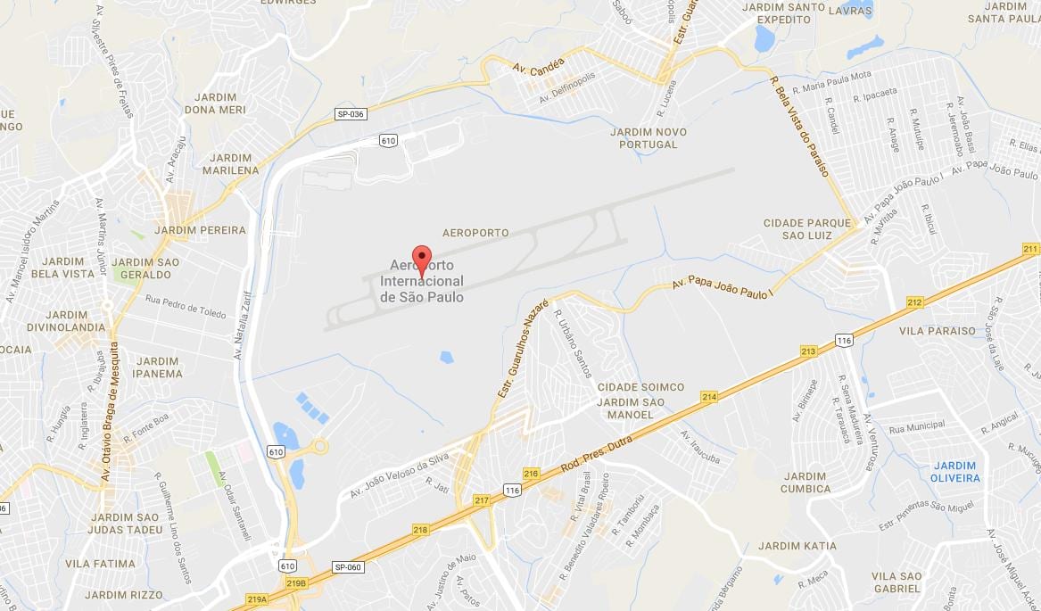ನಕ್ಷೆ Guarulhos ವಿಮಾನ