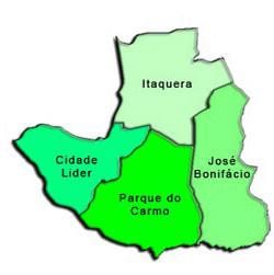 ನಕ್ಷೆ Itaquera ಉಪ-ಪ್ರಿಫೆಕ್ಚರ್