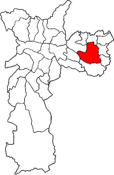 ನಕ್ಷೆ Itaquera ಉಪ-ಪ್ರಿಫೆಕ್ಚರ್ ಸಾವೊ ಪಾಲೊ