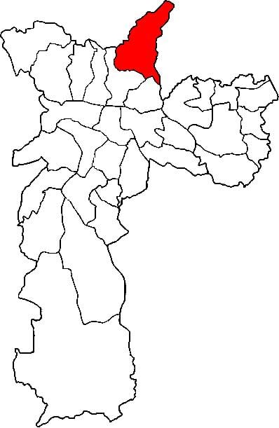 ನಕ್ಷೆ Jaçanã-Tremembé ಉಪ-ಪ್ರಿಫೆಕ್ಚರ್ ಸಾವೊ ಪಾಲೊ