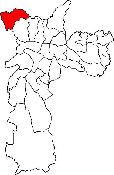 ನಕ್ಷೆ Perus ಉಪ-ಪ್ರಿಫೆಕ್ಚರ್ ಸಾವೊ ಪಾಲೊ