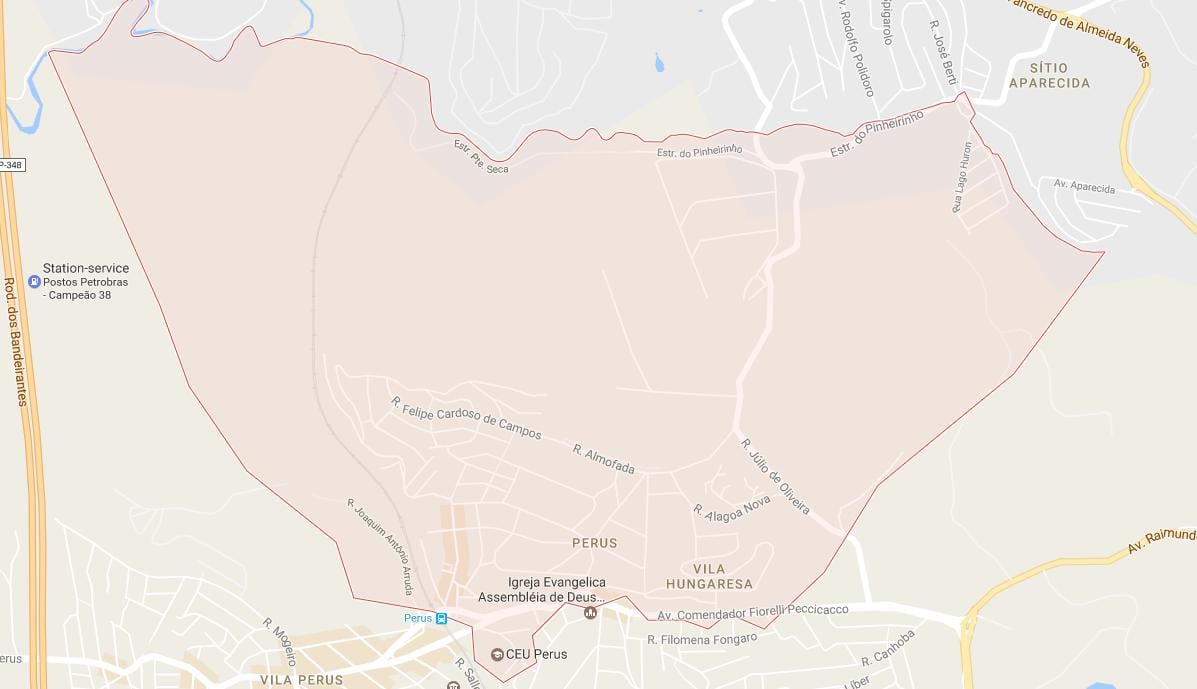 ನಕ್ಷೆ Perus ಸಾವೊ ಪಾಲೊ