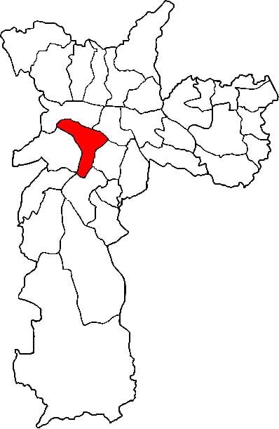 ನಕ್ಷೆ Pinheiros ಉಪ-ಪ್ರಿಫೆಕ್ಚರ್ ಸಾವೊ ಪಾಲೊ