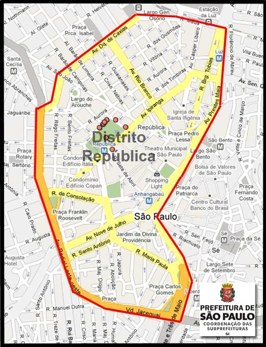ನಕ್ಷೆ República ಸಾವೊ ಪಾಲೊ