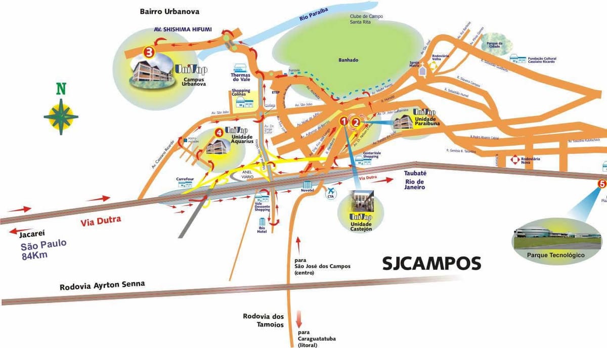 ನಕ್ಷೆ UNIVAP ಸಾವೊ ಪಾಲೊ