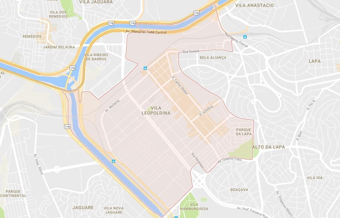 ನಕ್ಷೆ Vila Leopoldina ಸಾವೊ ಪಾಲೊ