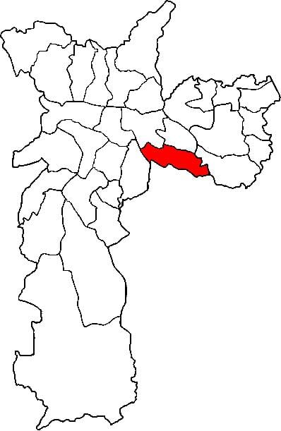 ನಕ್ಷೆ Vila Prudente ಉಪ-ಪ್ರಿಫೆಕ್ಚರ್ ಸಾವೊ ಪಾಲೊ