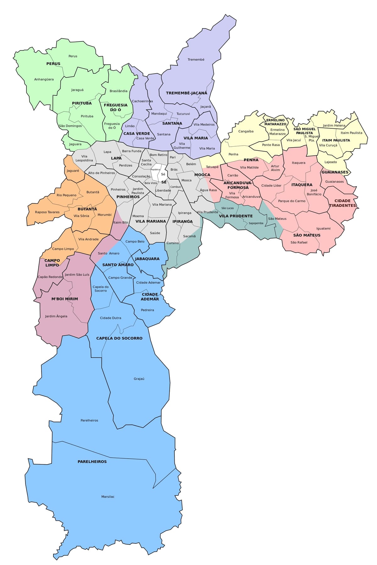 ನಕ್ಷೆ zonas ಎಸ್ಪಿ