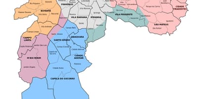 ನಕ್ಷೆ ಆಡಳಿತಾತ್ಮಕ ವಲಯ ಸಾವೊ ಪಾಲೊ