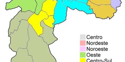 ನಕ್ಷೆ ಆಡಳಿತ ಪ್ರದೇಶಗಳಲ್ಲಿ ಸಾವೊ ಪಾಲೊ