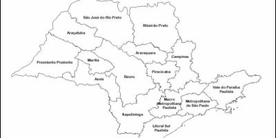 ಮ್ಯಾಪ್ ಆಫ್ ಸಾವೊ ಪಾಲೊ ವರ್ಜಿನ್ - ಪ್ರದೇಶಗಳ ಹೆಸರುಗಳು