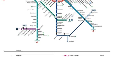 ಮ್ಯಾಪ್ ಆಫ್ ಸಾವೊ ಪಾಲೊ CPTM ಸಾರಿಗೆ