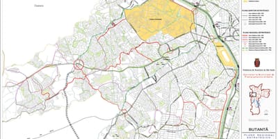 ನಕ್ಷೆ Butantã ಸಾವೊ ಪಾಲೊ - ರಸ್ತೆಗಳು