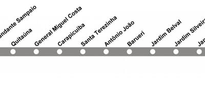 ನಕ್ಷೆ CPTM ಸಾವೊ ಪಾಲೊ - ಲೈನ್ 10 - ವಜ್ರ