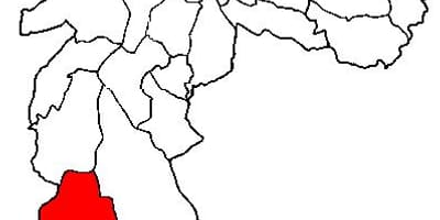 ನಕ್ಷೆ Parelheiros ಉಪ-ಪ್ರಿಫೆಕ್ಚರ್ ಸಾವೊ ಪಾಲೊ