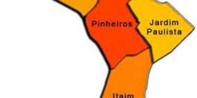 ನಕ್ಷೆ Pinheiros ಉಪ-ಪ್ರಿಫೆಕ್ಚರ್